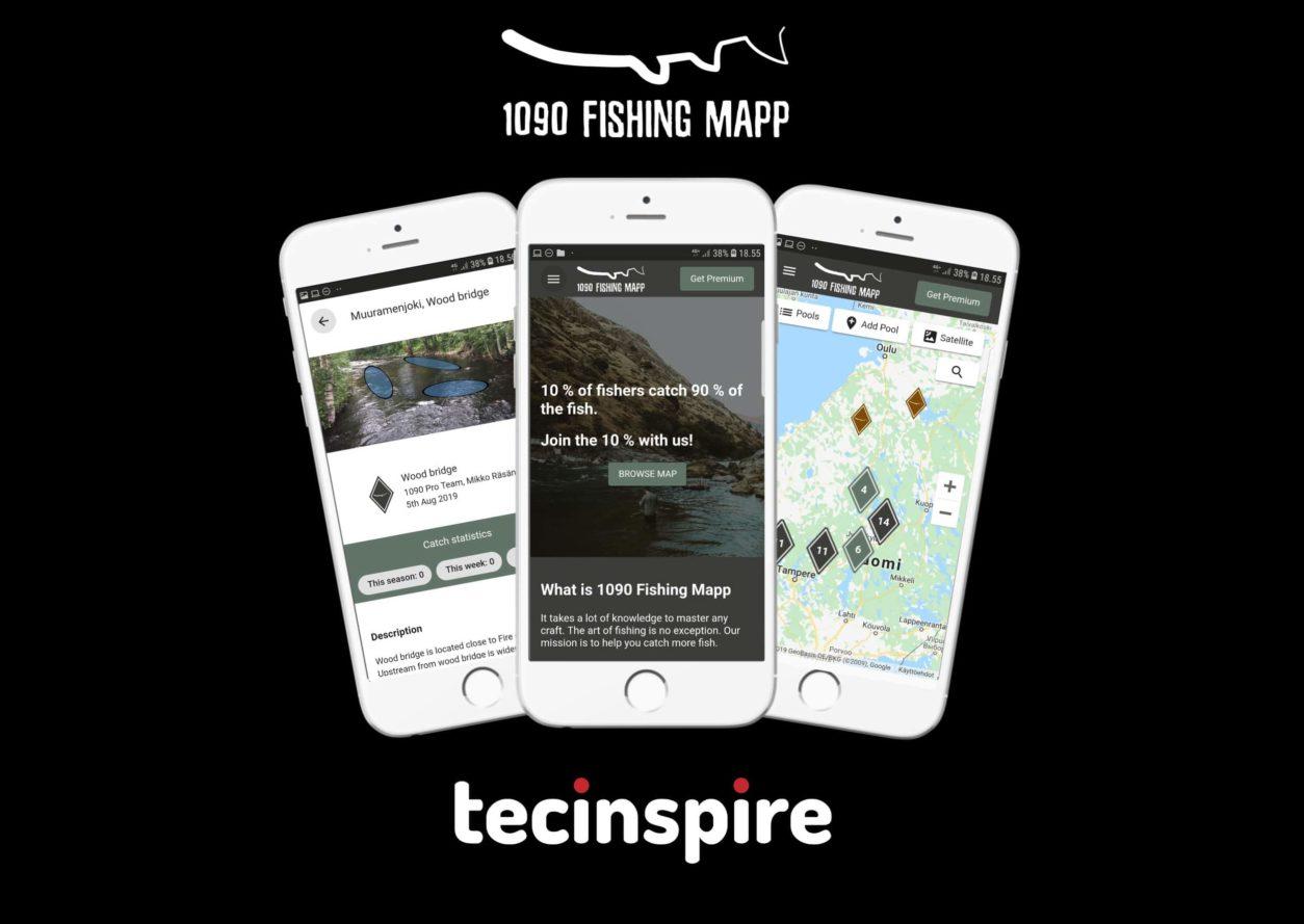 1090 Fishing Mapp app made by Tecinspire